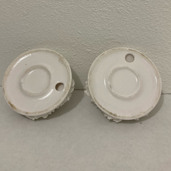 Vintage Japan Ardalt Verithin China Rose Basket Taper white Candle Holder. - Picture 3 of 6